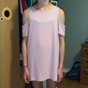 Pink off the shoulder dress